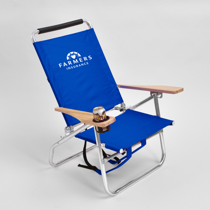 Custom wooden and steel beach chair 