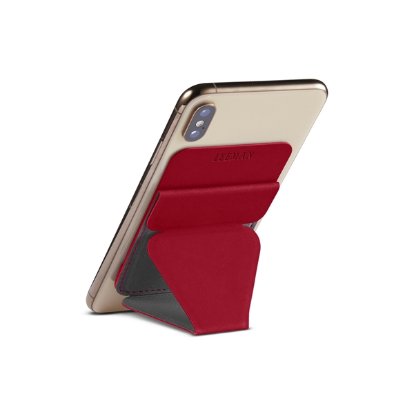 Tuscany magnetic card holder with phone stand 